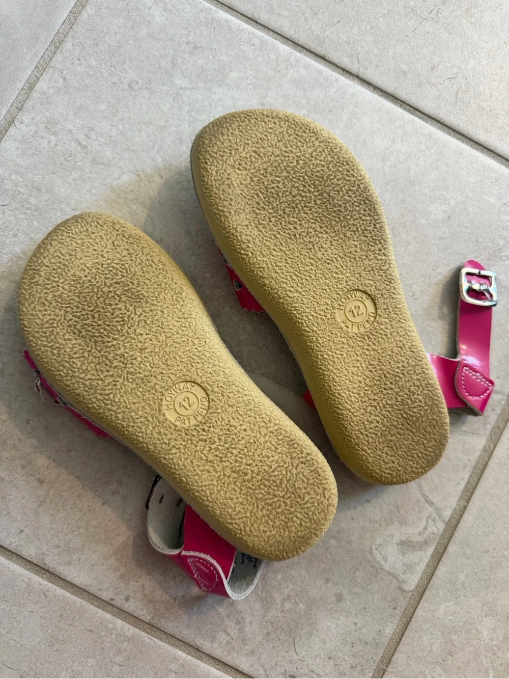Salt Water Sandals by Hoy bright hot